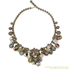 Drippy Juliana Rhinestone Bib Necklace and Earring Set Baubles