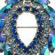 Beautiful Sarah Coventry "Blue Lagoon" Brooch by D & E