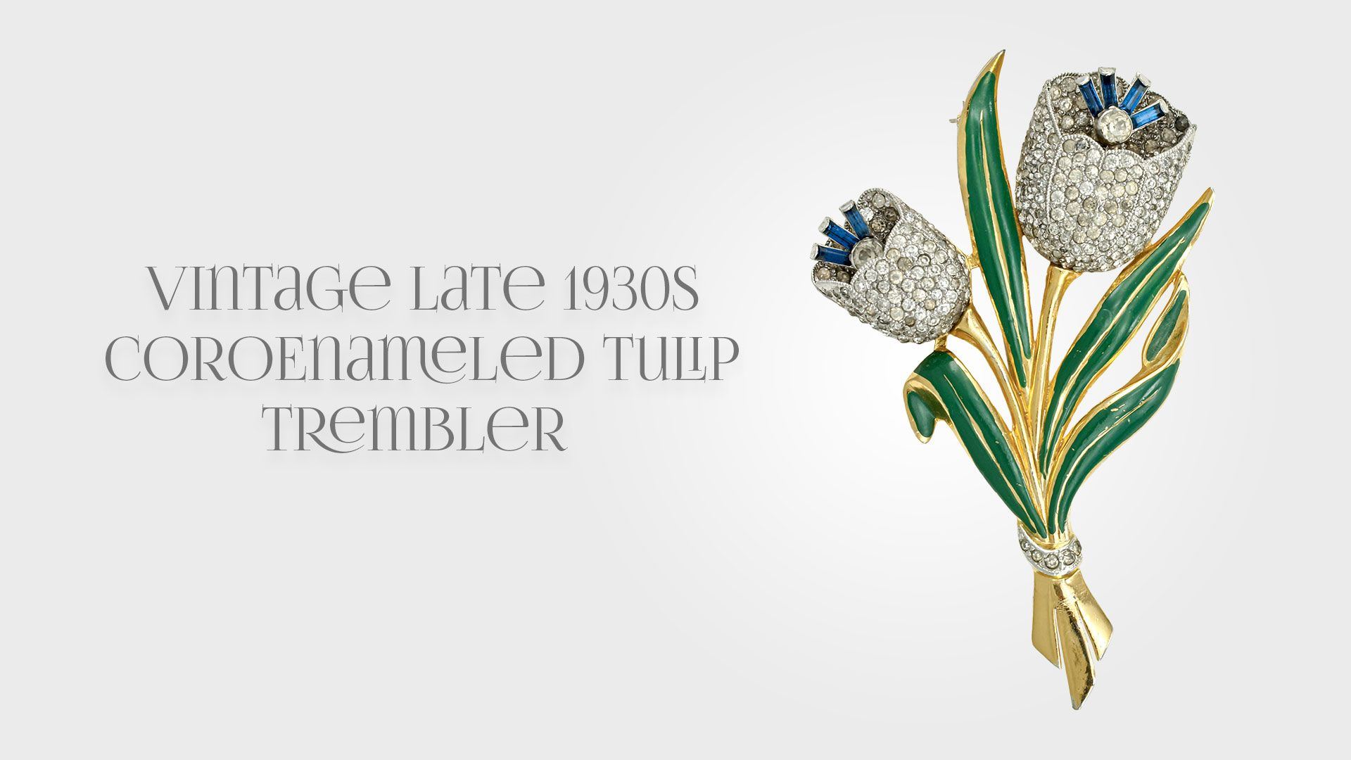 Vintage late 1930s Coro Enameled Tulip Trembler