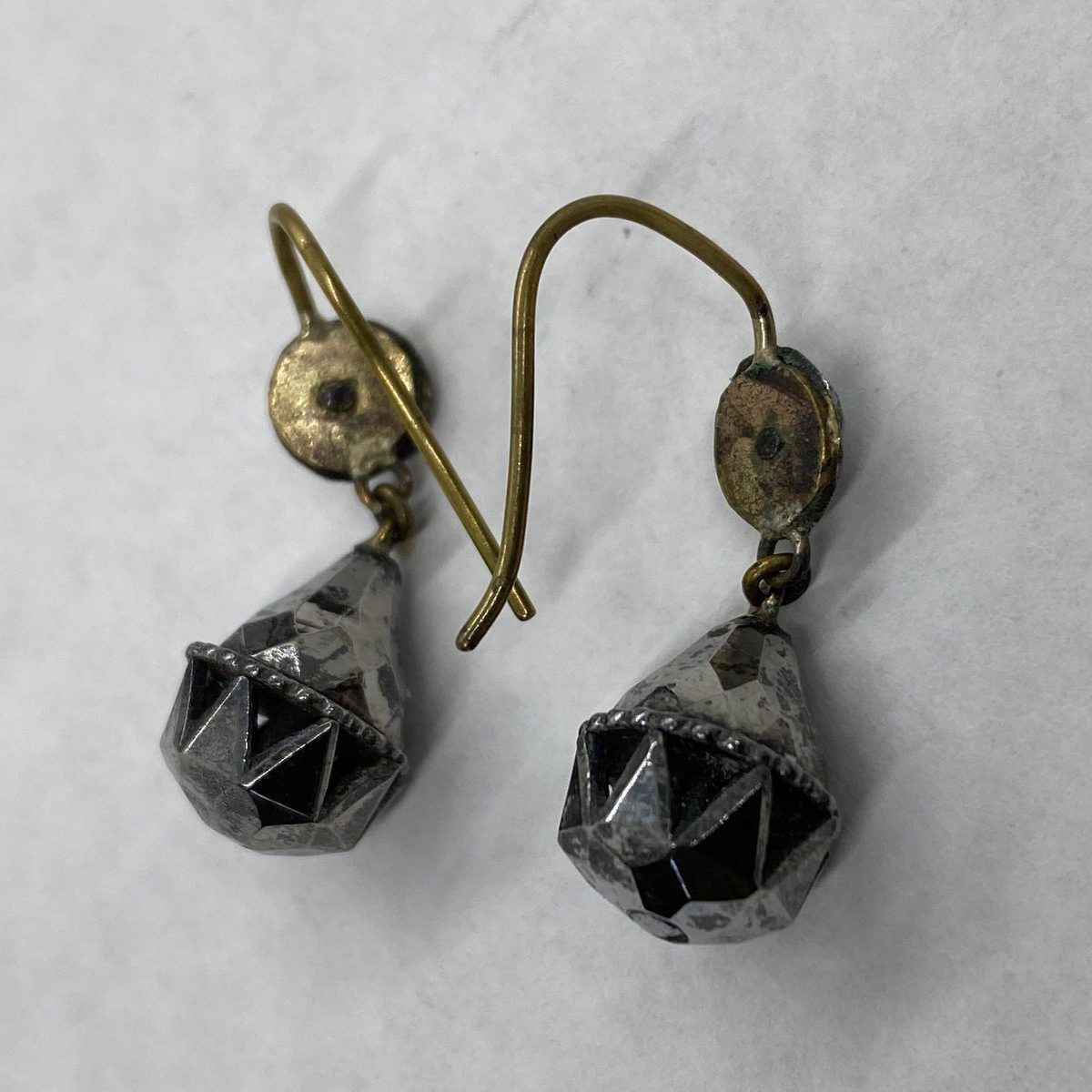 Victorian Multi-faceted Cut Steel Earrings