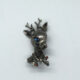 Vintage Rhinestone Reindeer Christmas Pin by Art