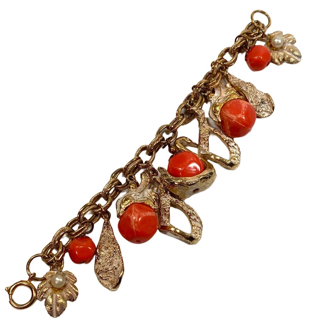 1950s Swan and Squirrel Charm Bracelet