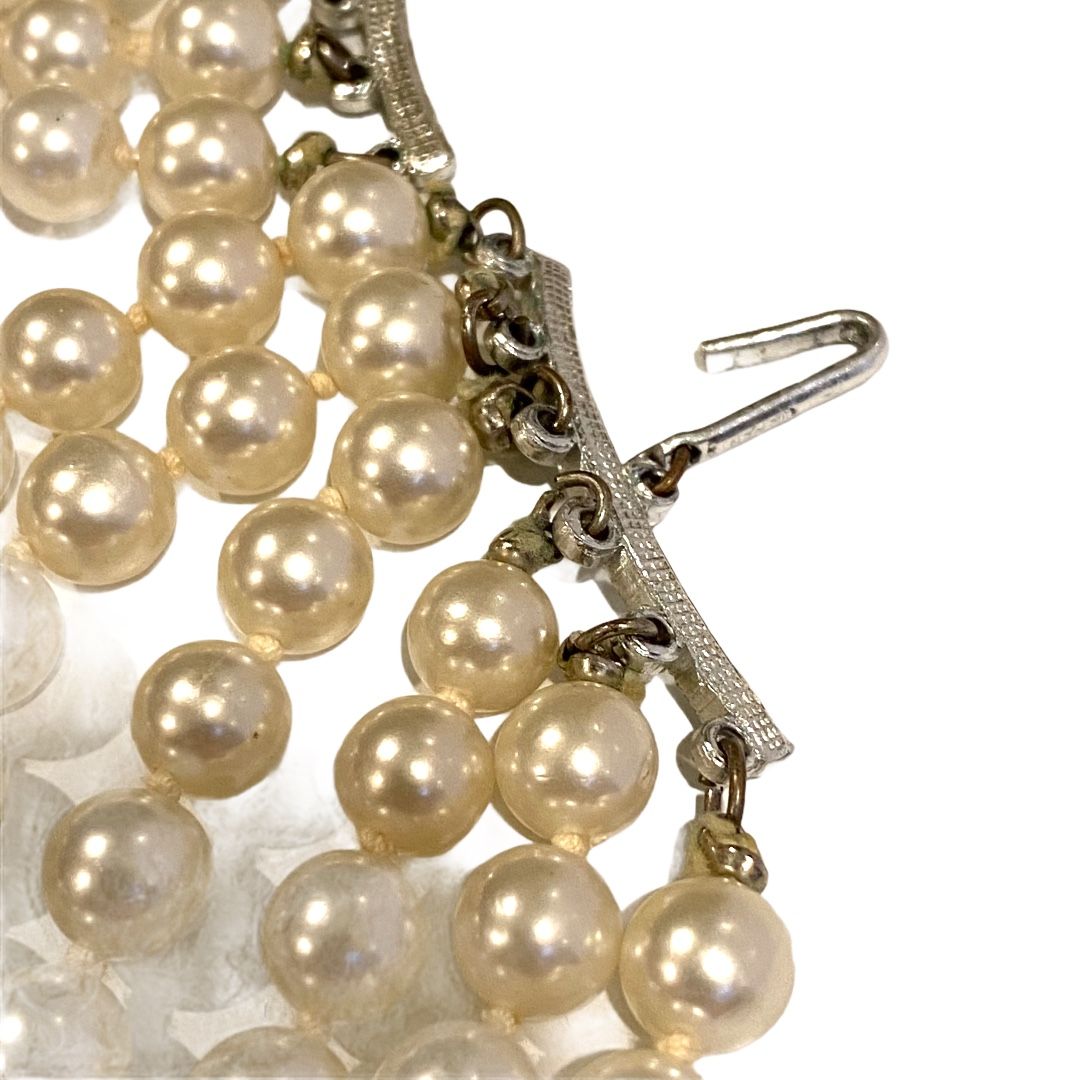 6-Strand Faux Pearl Hand Knotted Necklace