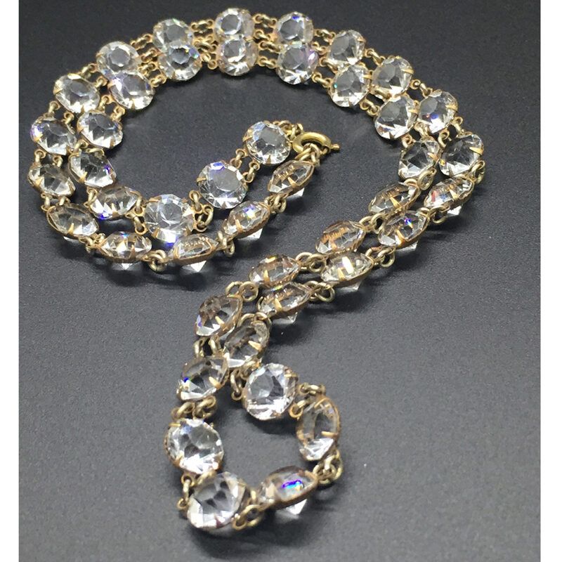 Deco-style Openback Crystal necklace