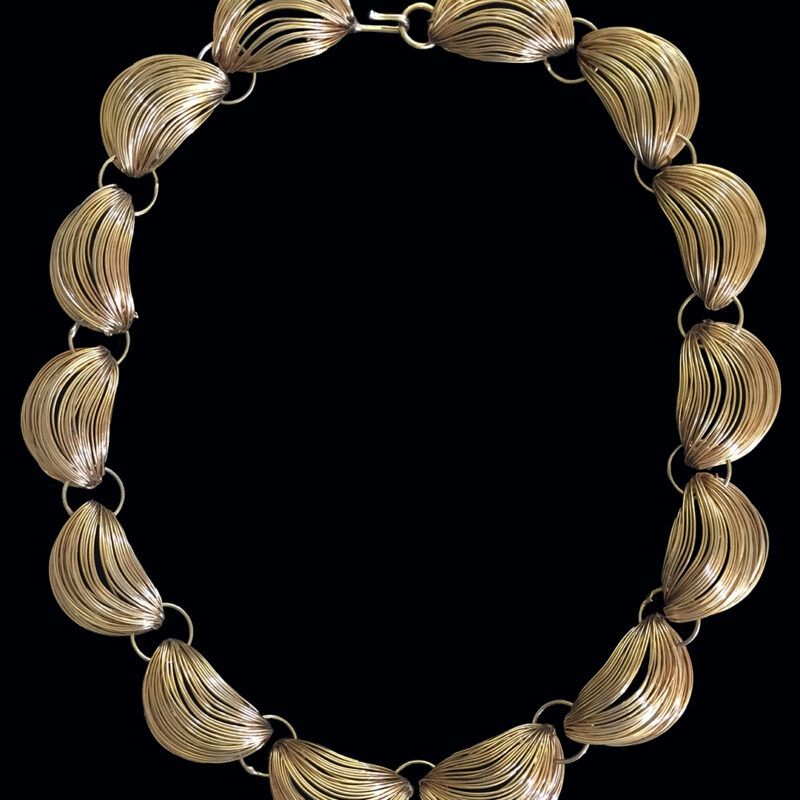 Fabulous Vintage Collar Gold tone Necklace