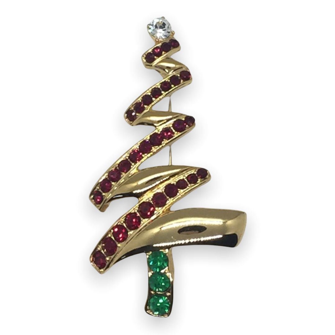 Monet Rhinestone Christmas Tree Pin