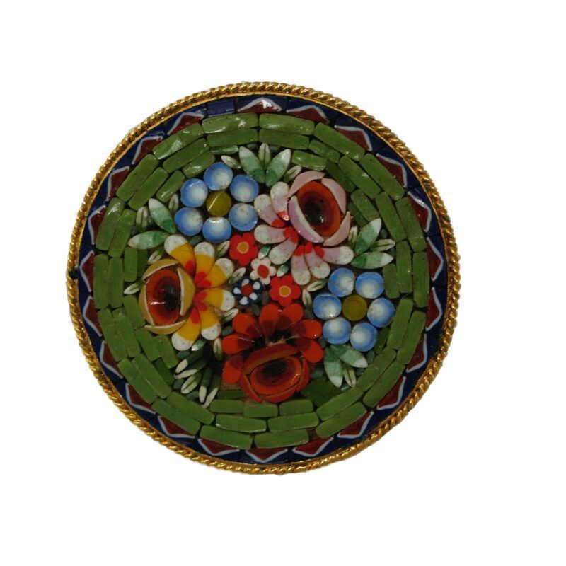 Italian Mosaic Flower Pin