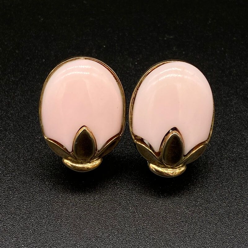 Trifari Pink Cab Earrings