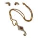 Vintage 1970s Rhinestone Pendant Necklace