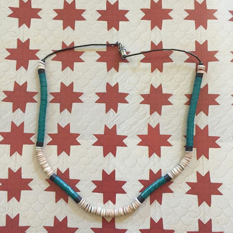 Vintage Southwestern Style Shell and Turquoise Necklace