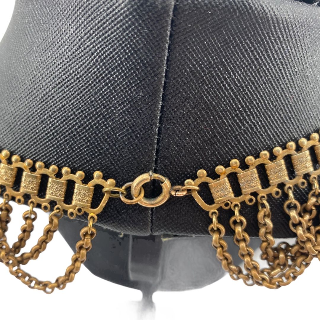 1930 Brass Chain Bead Necklace