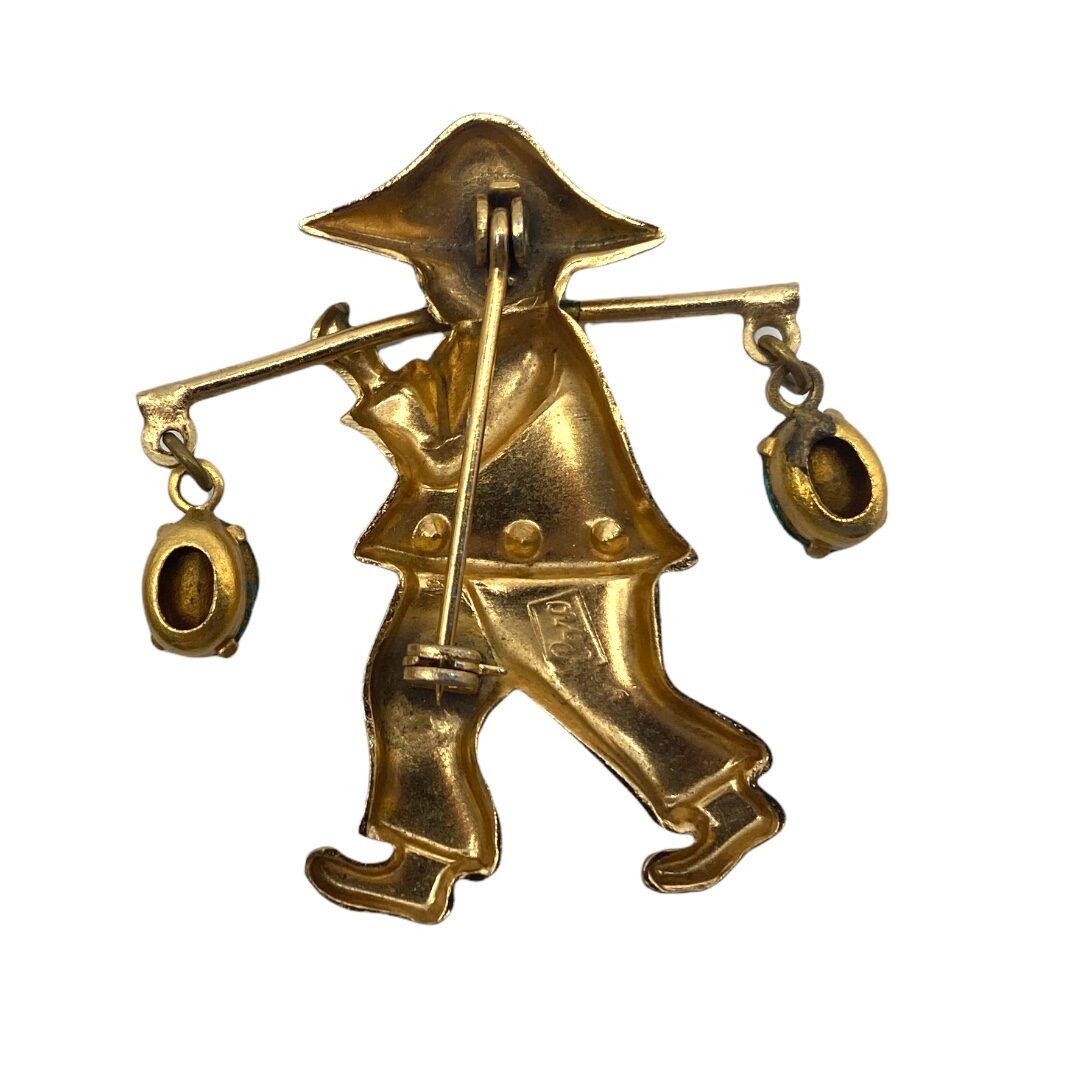 Coro Water Carrier Figural Pins