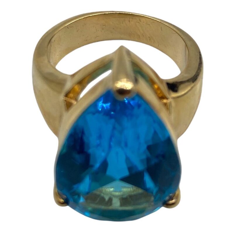 Gorgeous Faux Blue Sapphire Costume Ring