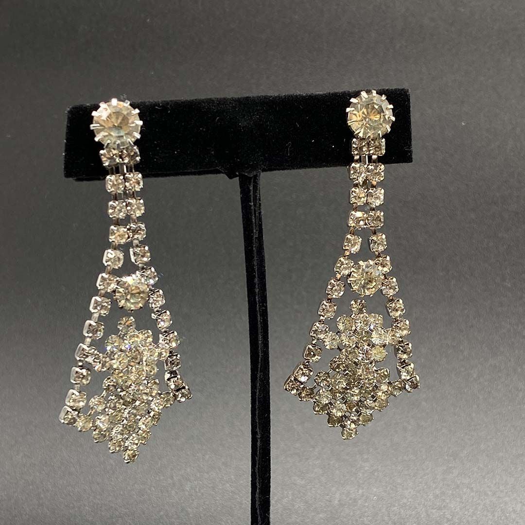 1950s Rhinestone Drop Earrings