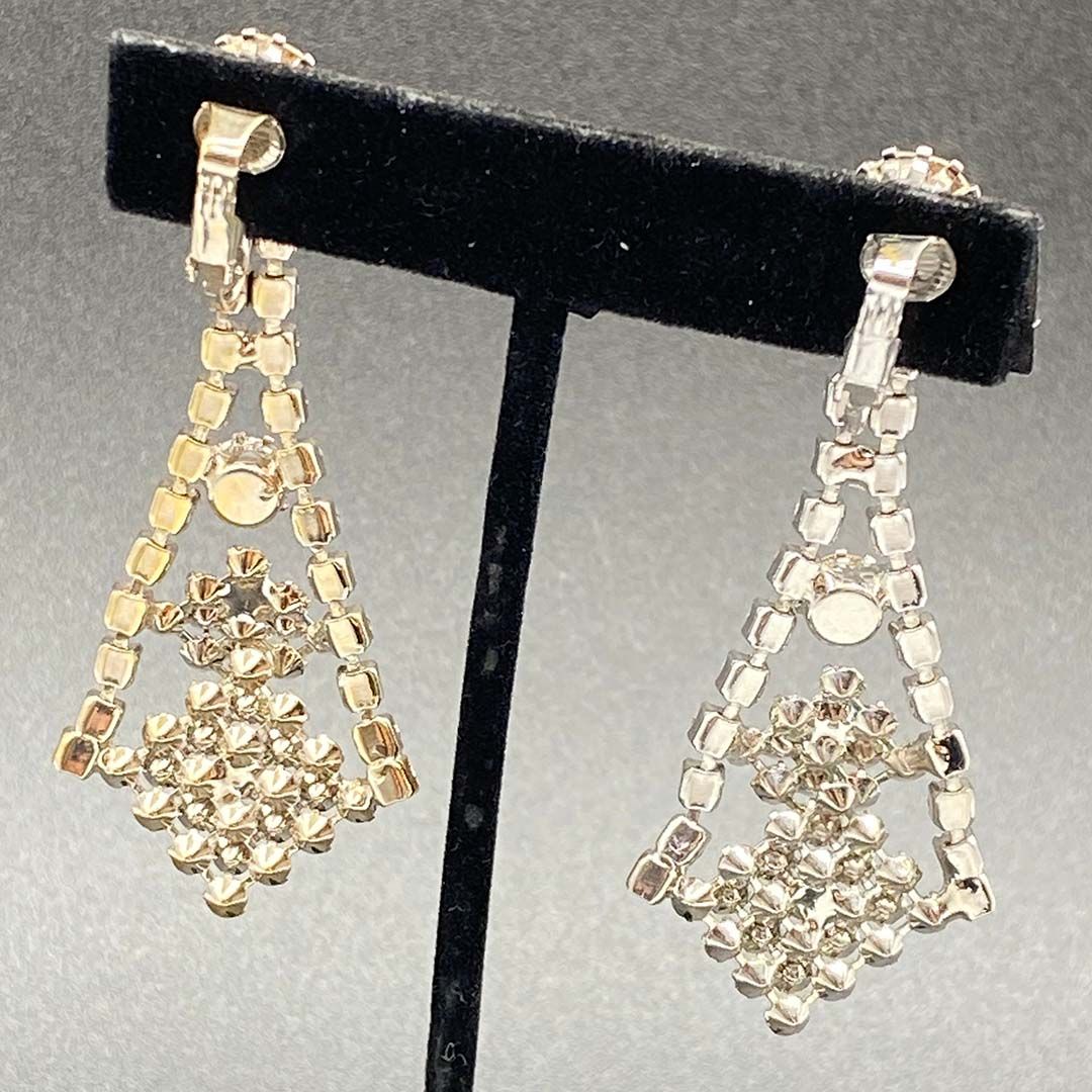 1950s Rhinestone Drop Earrings