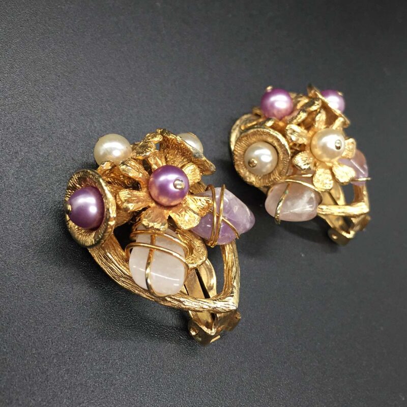 Beau Jewels heart-shaped earrings