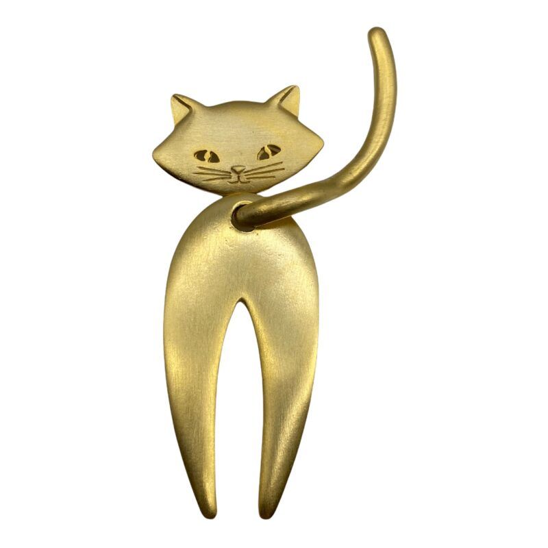 jj Jonette Jewelry articulated cat brooch