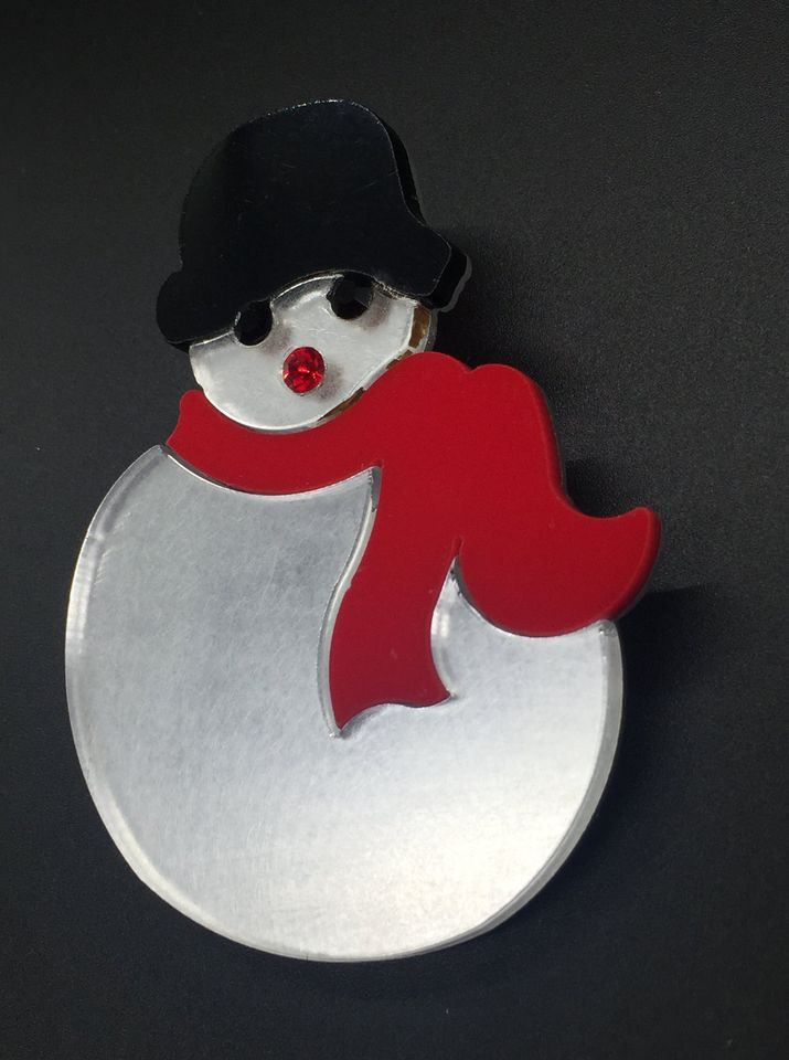Vintage Snowman Pin