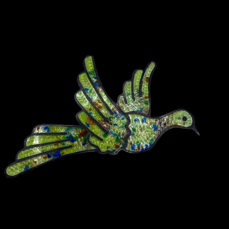 Jeronimo Fuentes Silver Enamel Bird Brooch