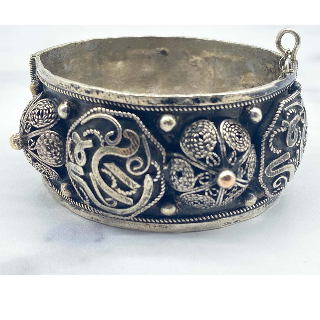 Vintage Tribal Hinged Bracelet