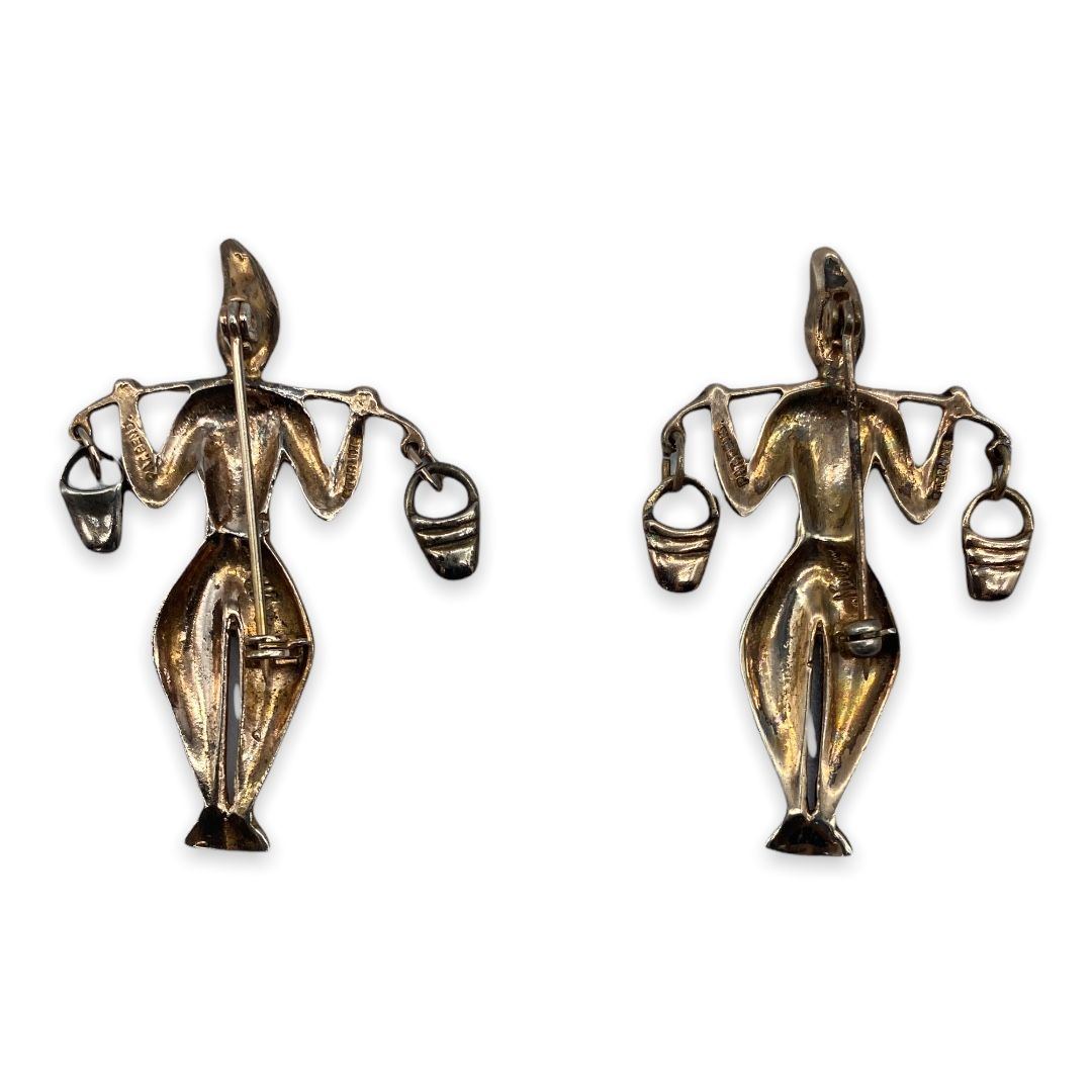 Norma Sterling Silver Figural Dutch Water Carrier Pins