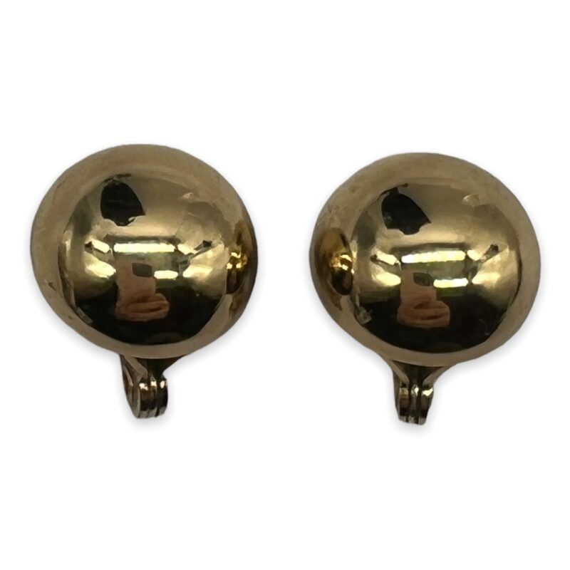 classic monet gold-tone button earrings