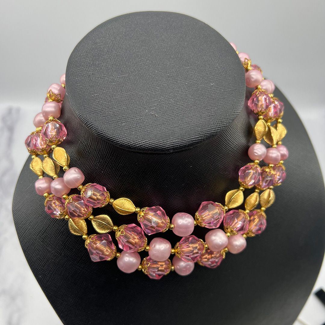 Vintage Deauville bead necklace