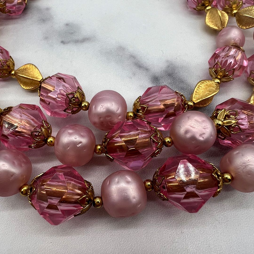 Vintage Deauville bead necklace