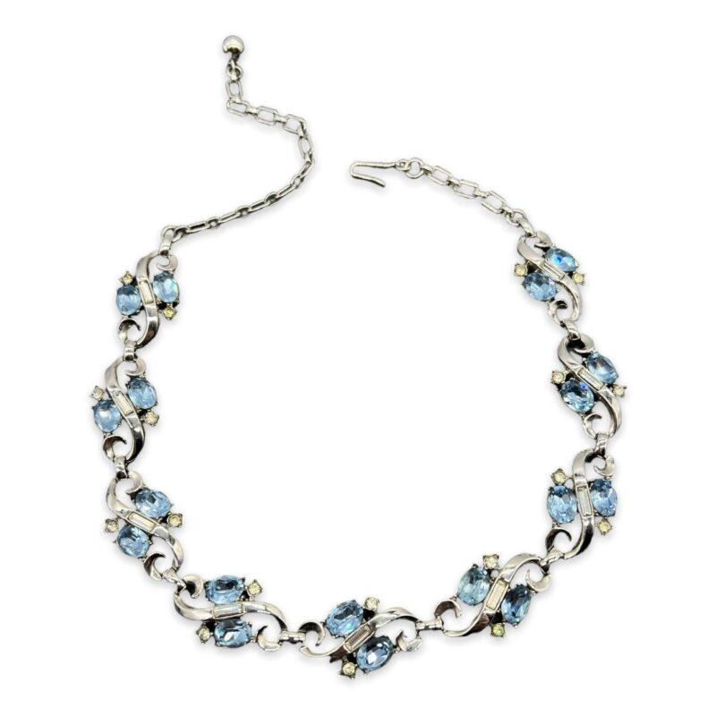 1950s Trifari oval rhinestone necklace
