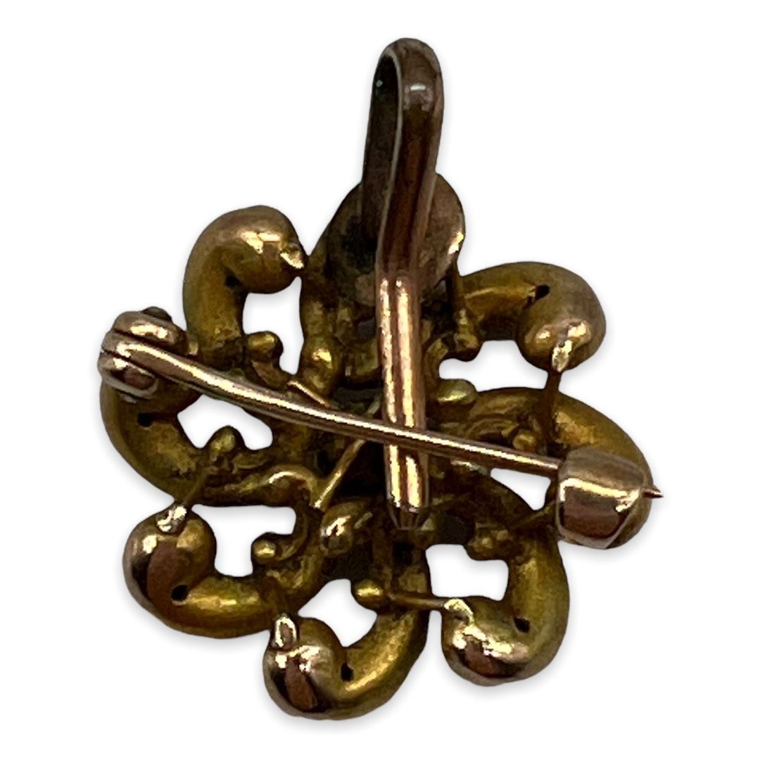 Victorian pendant pin