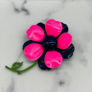 Vintage 1960s Enamel Flower Brooch - Vintage Jewerly Collect display picture 3