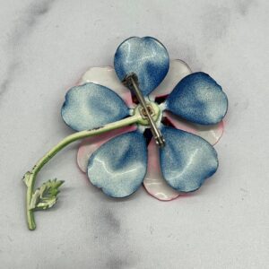 Vintage 1960s Enamel Flower Brooch - Vintage Jewerly Collect display picture 2