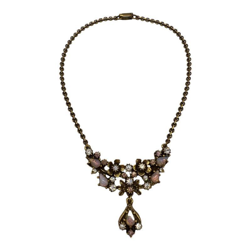 1950s Faux Fire Opal Necklace