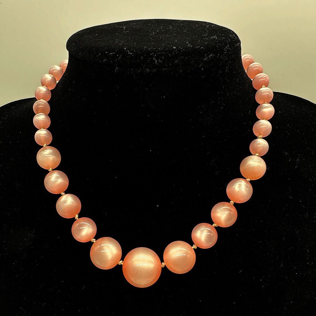 1950s Pink Moonglow Necklace