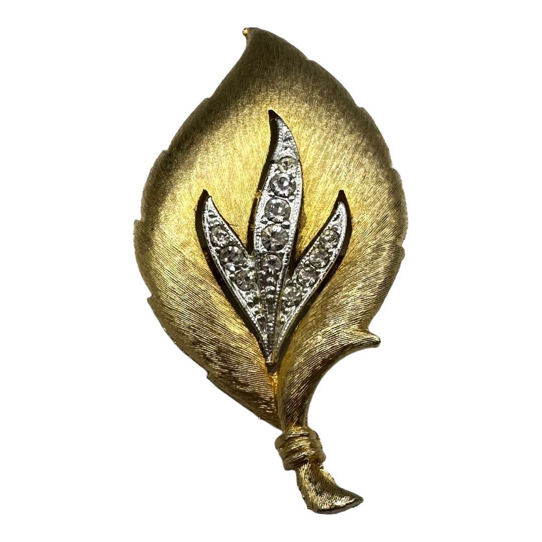 Vintage leaf brooch hotsell