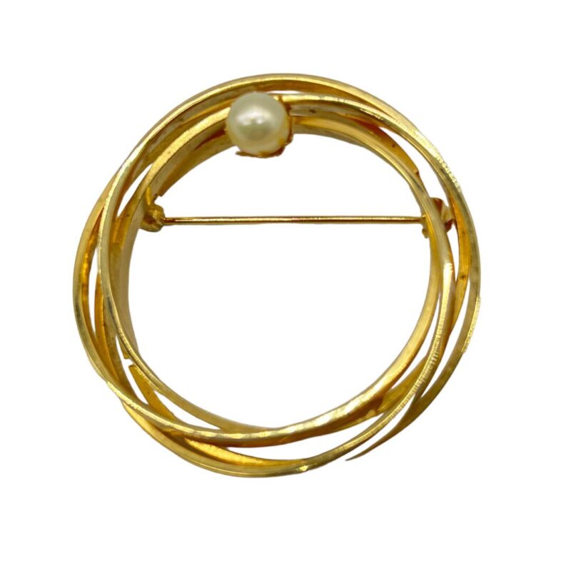 Genuine Pearl Circle Pin