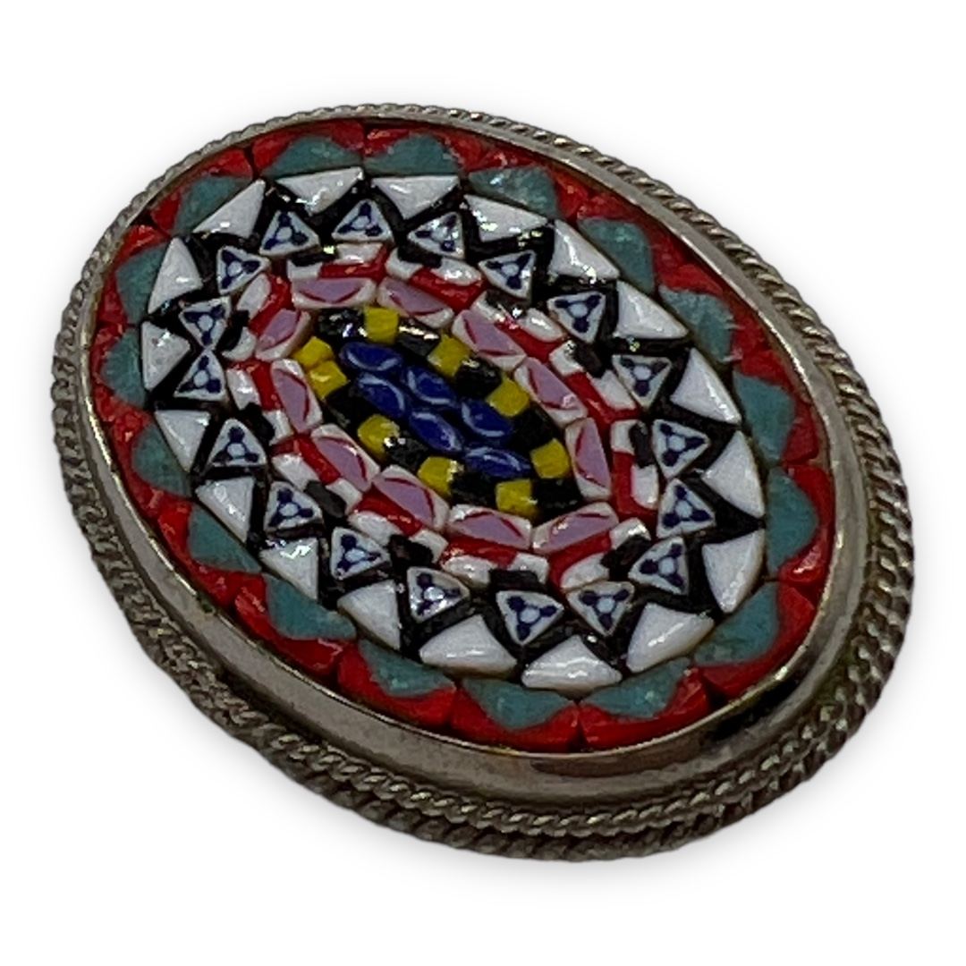 Vintage Mosaic Pin from Italy