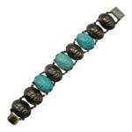 Vintage Silver-plated Scarab Bracelet