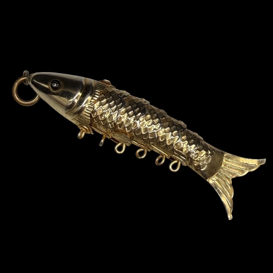 Vintage Articulated Fish Pendant - Image 4