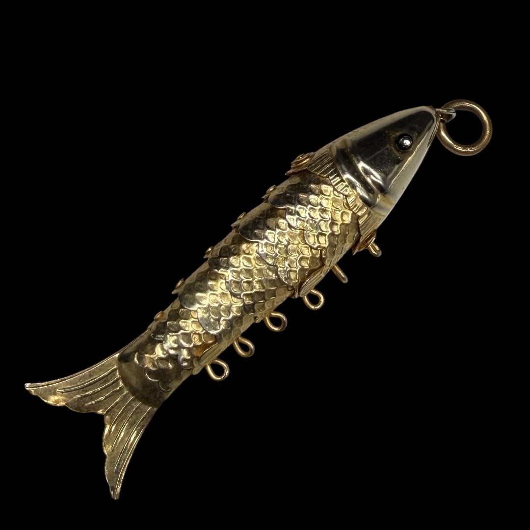 Vintage Articulated Fish Pendant