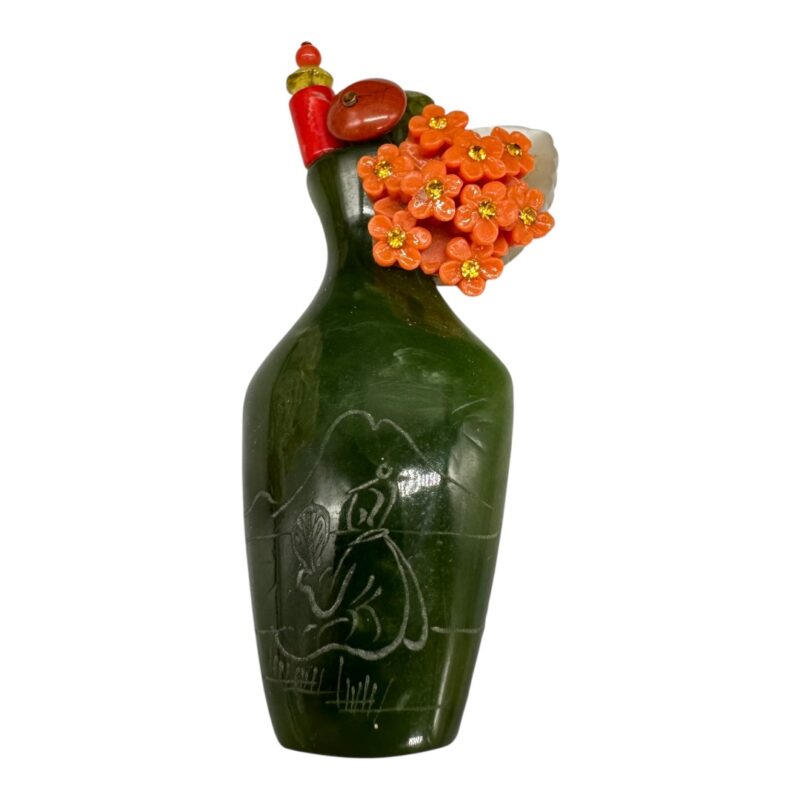 Asian-themed floral vase brooch.