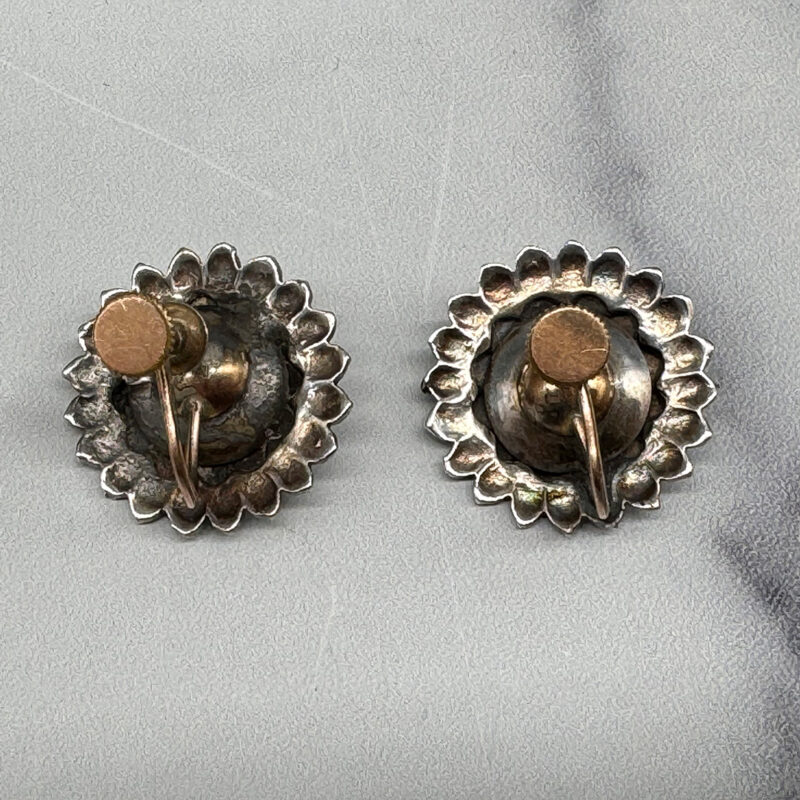 1920s sterling silver marcasite earrings