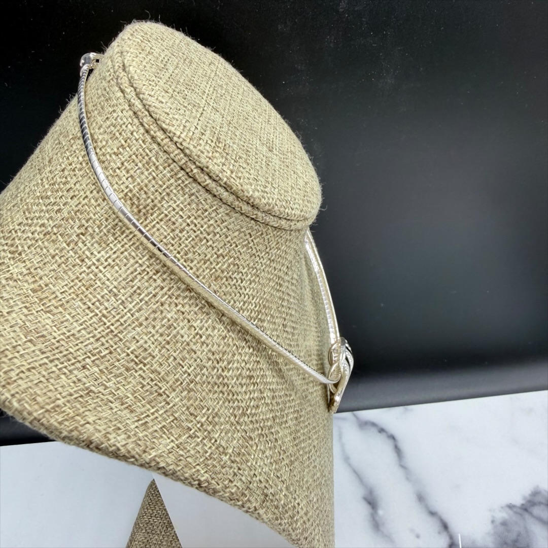 Avon Deco-inspired necklace side view.